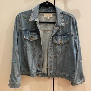 THE GREAT. Blue Jean Jacket Vintage-Inspired Medium Weight
